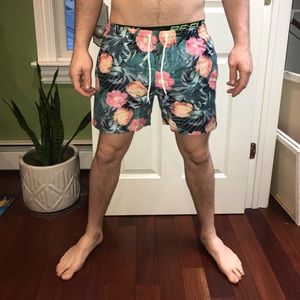 floral swim trunks